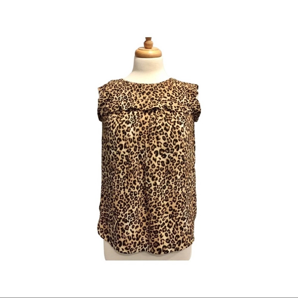 Philosophy Ruffle top Leopard Blouse